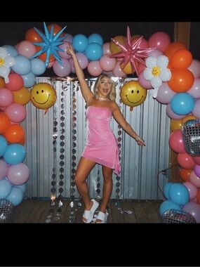 Princess Polly•Donelli mini dress•pink sparkly